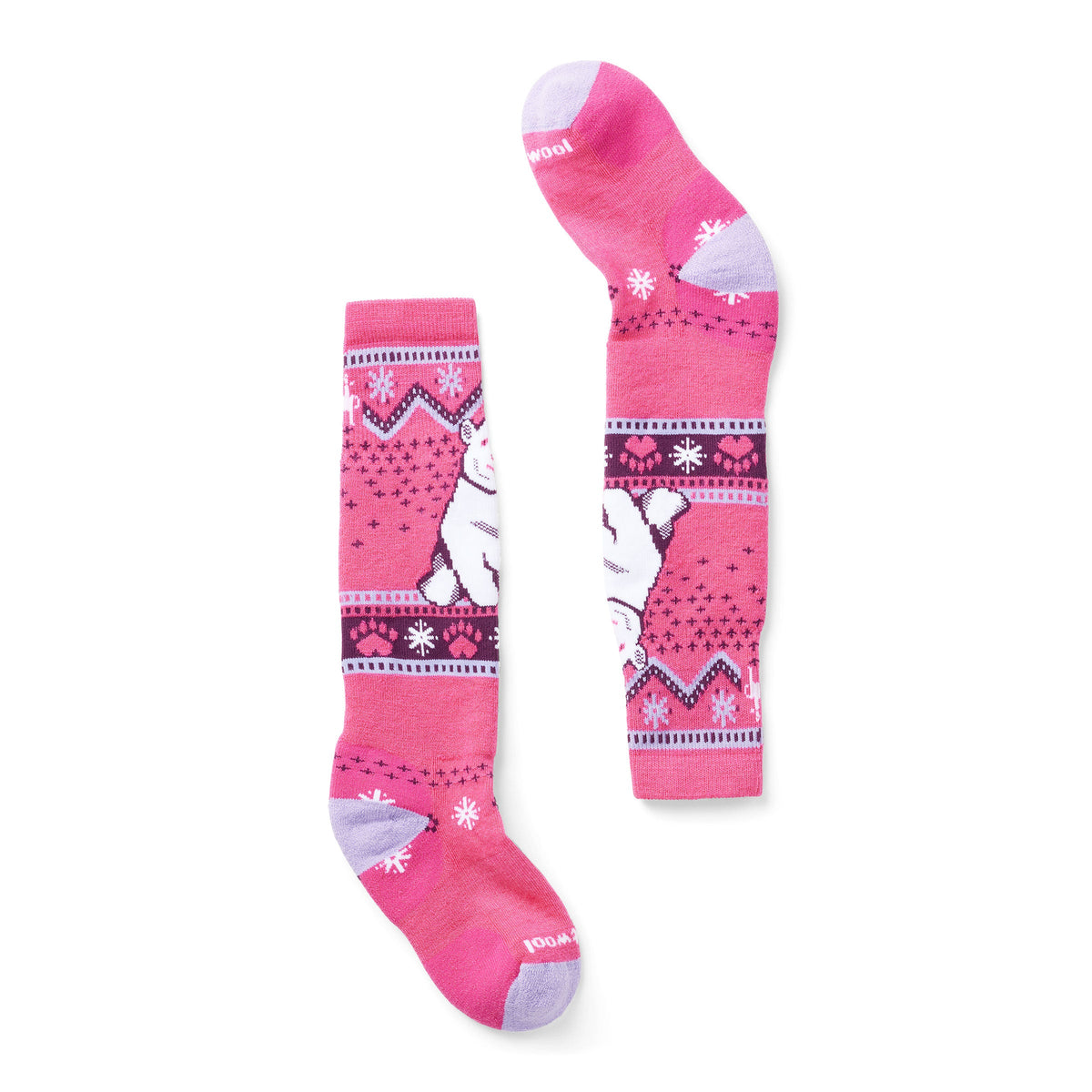 Kids' Wintersport Polar Bear Pattern Over The Calf Socks