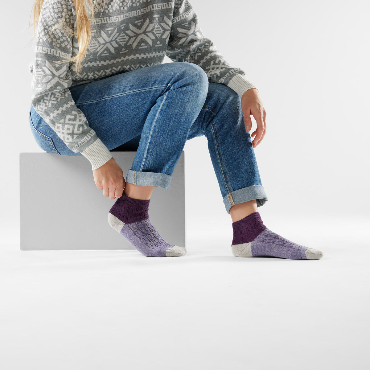 Women's Everyday Cable Ankle Socks