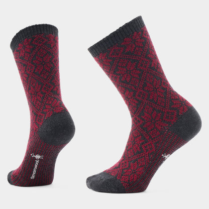 Women's Everyday Cozy Traditional Snowflake Crew Socks