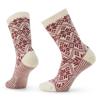 Women's Everyday Cozy Traditional Snowflake Crew Socks