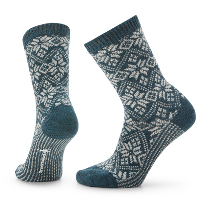 Women's Everyday Cozy Traditional Snowflake Crew Socks