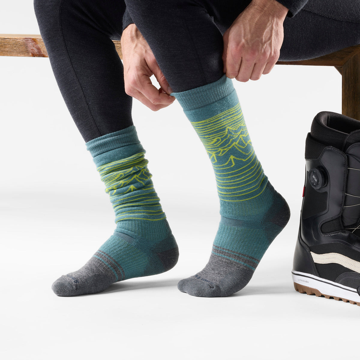 Snowboard Iguchi Pattern Over The Calf Socks