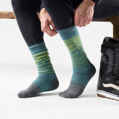 Snowboard Iguchi Pattern Over The Calf Socks