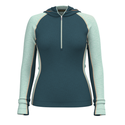 Women's Classic Thermal Merino Base Layer 1/2 Zip Hoodie