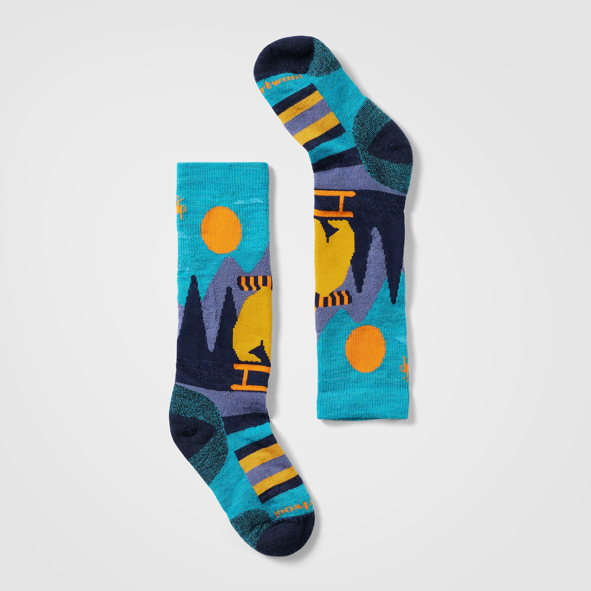Kids' Ski Sleigh Bear Over The Calf Socks