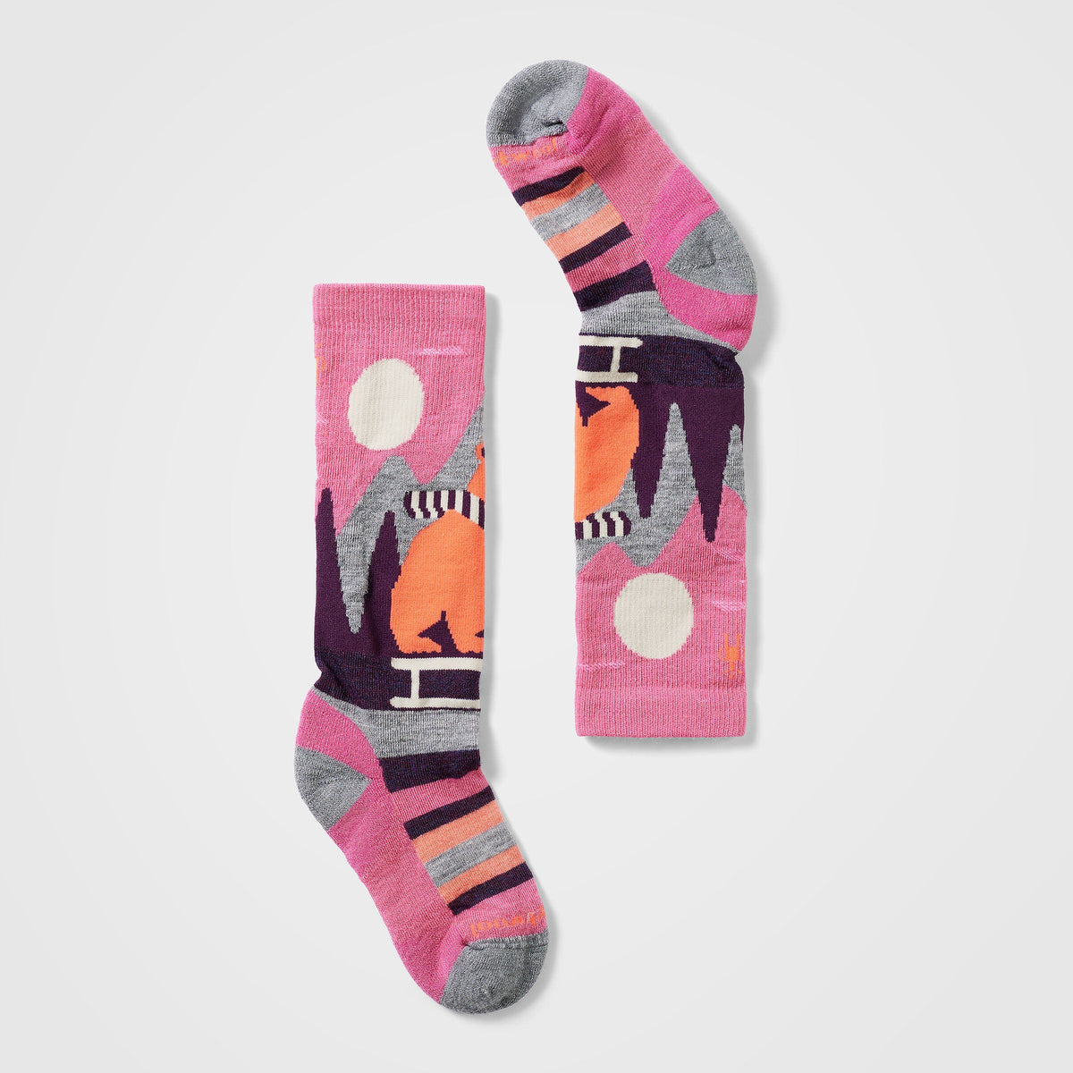 Kids' Ski Sleigh Bear Over The Calf Socks