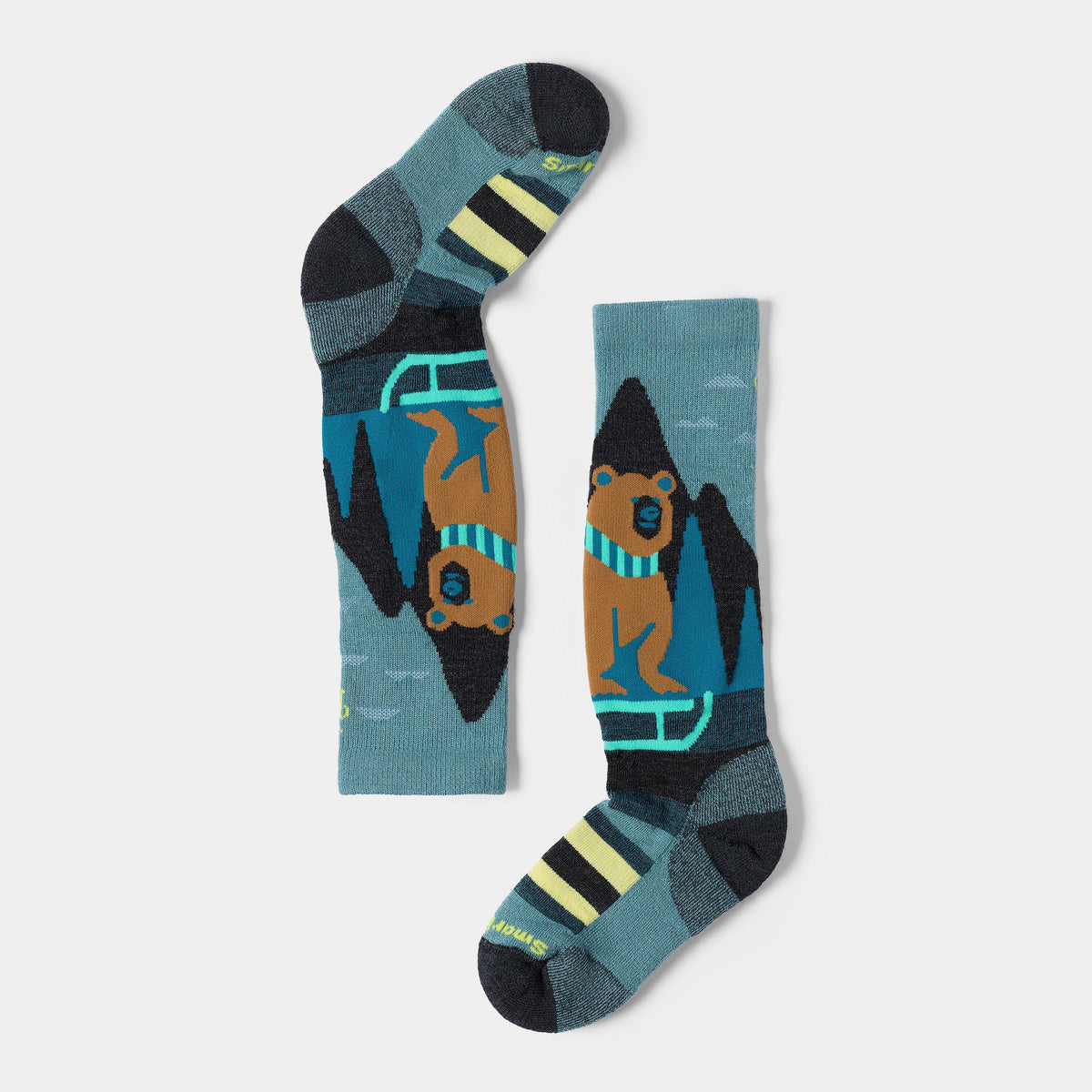 Kids' Ski Sleigh Bear Over The Calf Socks