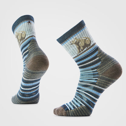 Hike Bear Stripe Mid Crew Socks
