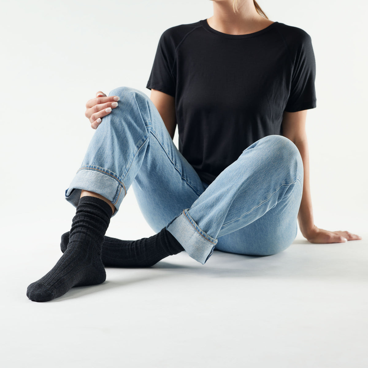 Women's Everyday Slouchy Rib Tall Crew Socks