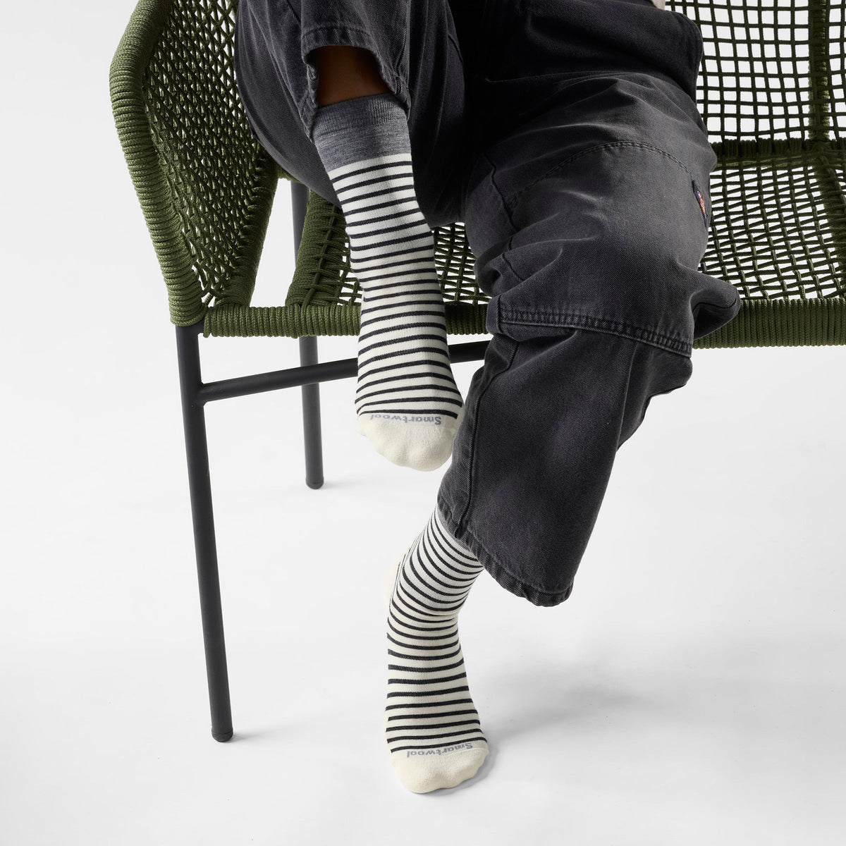 Women's Everyday Pin Stripe Crew Socks