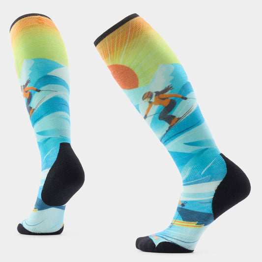 Women's Ski Steep Days Print Over the Calf Socks