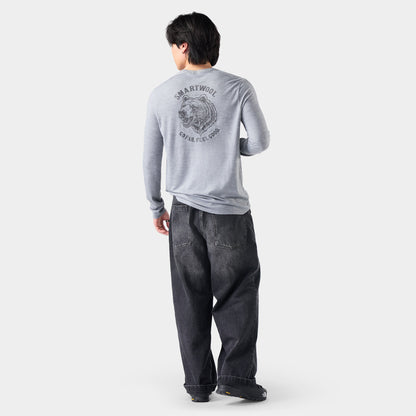 Men's Hemp Blend Go Far Bear Long Sleeve Graphic Tee