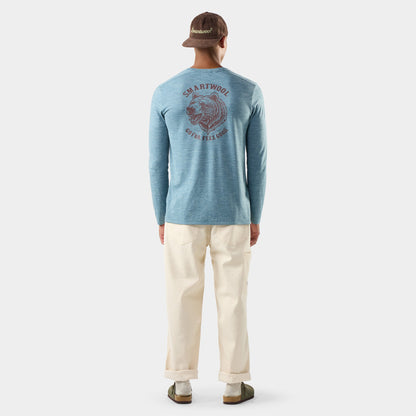 Men's Hemp Blend Go Far Bear Long Sleeve Graphic Tee