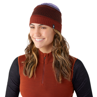 Popcorn Cable Reversible Beanie