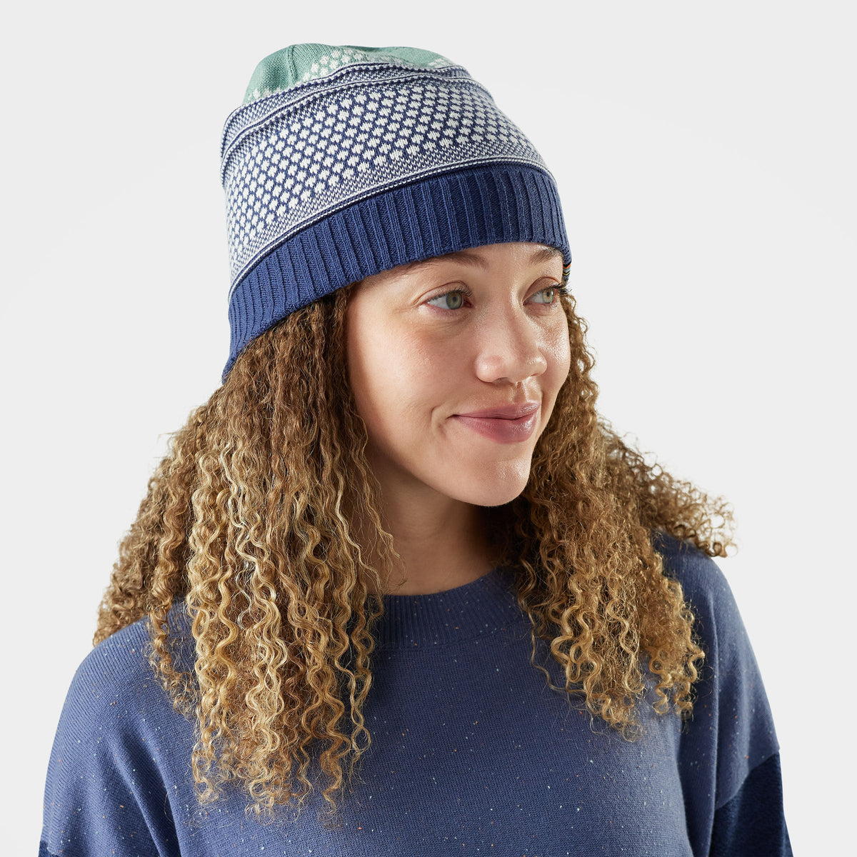 Popcorn Cable Reversible Beanie